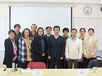 The delegation led by Prof. Chen Wenhuai (fifth from right) from SCNU visits the University and meets with  Prof. Isabella Poon (fifth from left), Pro-Vice Chancellor of CUHK and academic members from the University